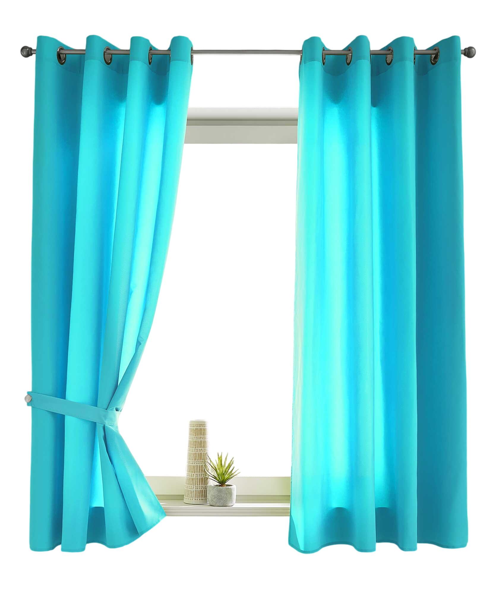 VORHANG 2ER SET BERLIN HxB 145x140cm Türkis - Türkis, Textil (140/145/145cm) - Gardinenbox