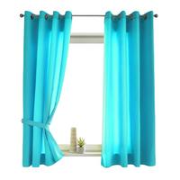 VORHANG 2ER SET BERLIN HxB 145x140cm Türkis - Türkis, Textil (140/145/145cm) - Gardinenbox