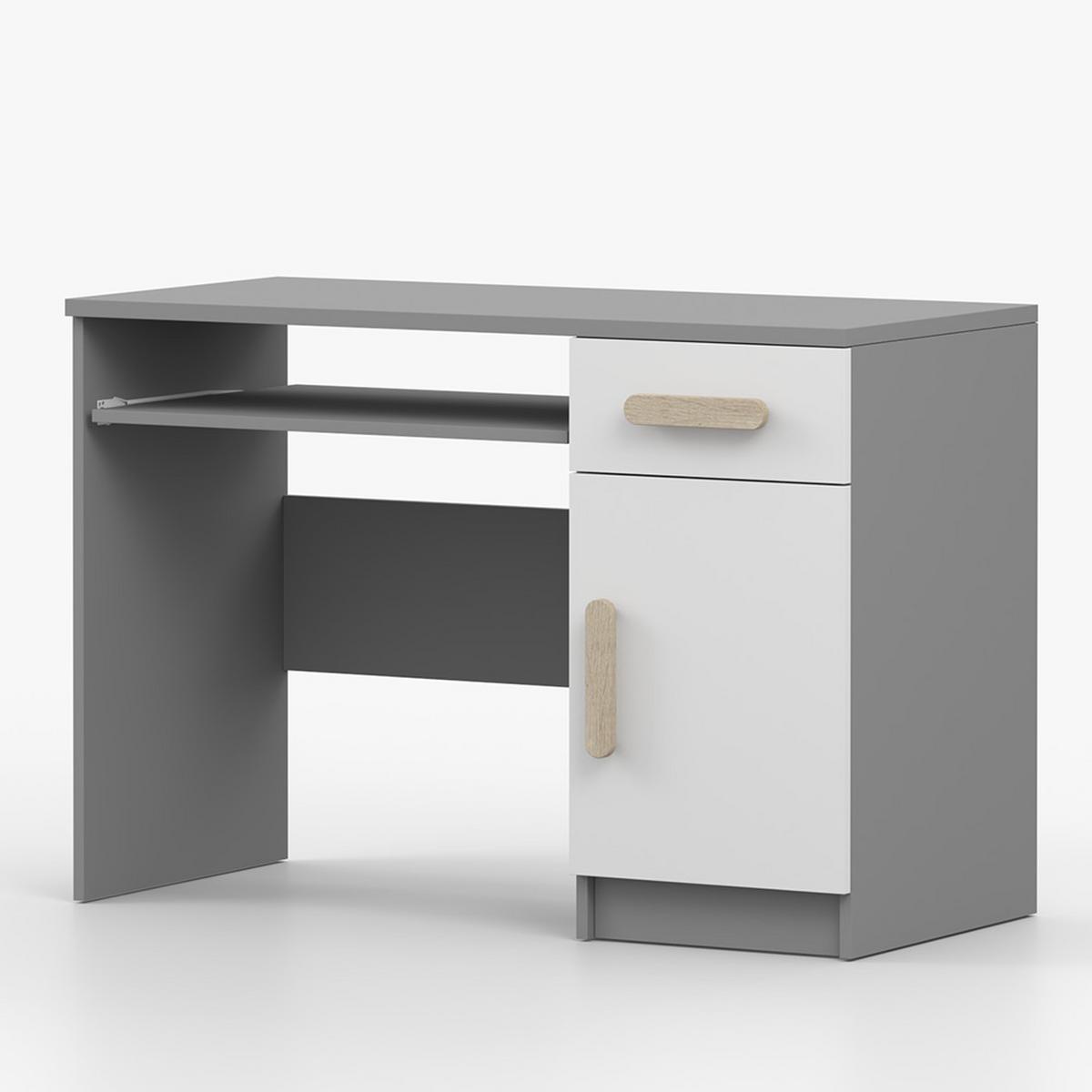 KINDERSCHREIBTISCH Jonas II 08 110 cm, 110/75/50, grau - Grau, Holzwerkstoff (110/75/50cm) - imoebel24