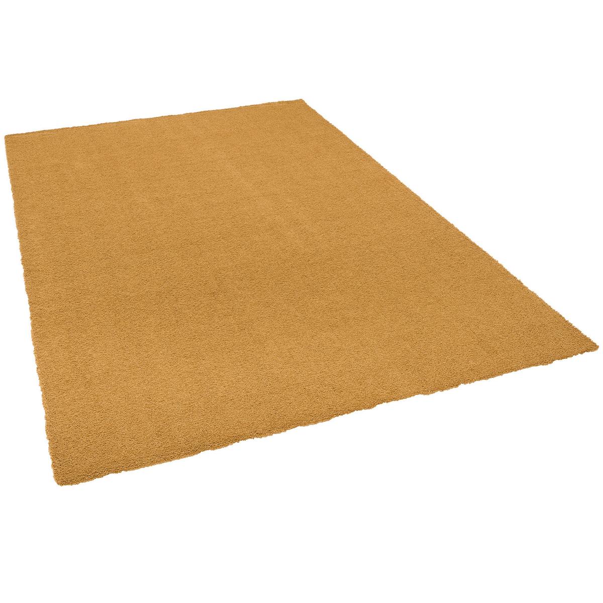 LUXUS HOCHFLOR SHAGGY TEPPICH VELVET - Currygelb, Textil (100/400cm) - Snapstyle