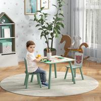 KINDERSITZGRUPPE - Grün, Holz/Holzwerkstoff (60/44/60cm) - ZONEKIZ