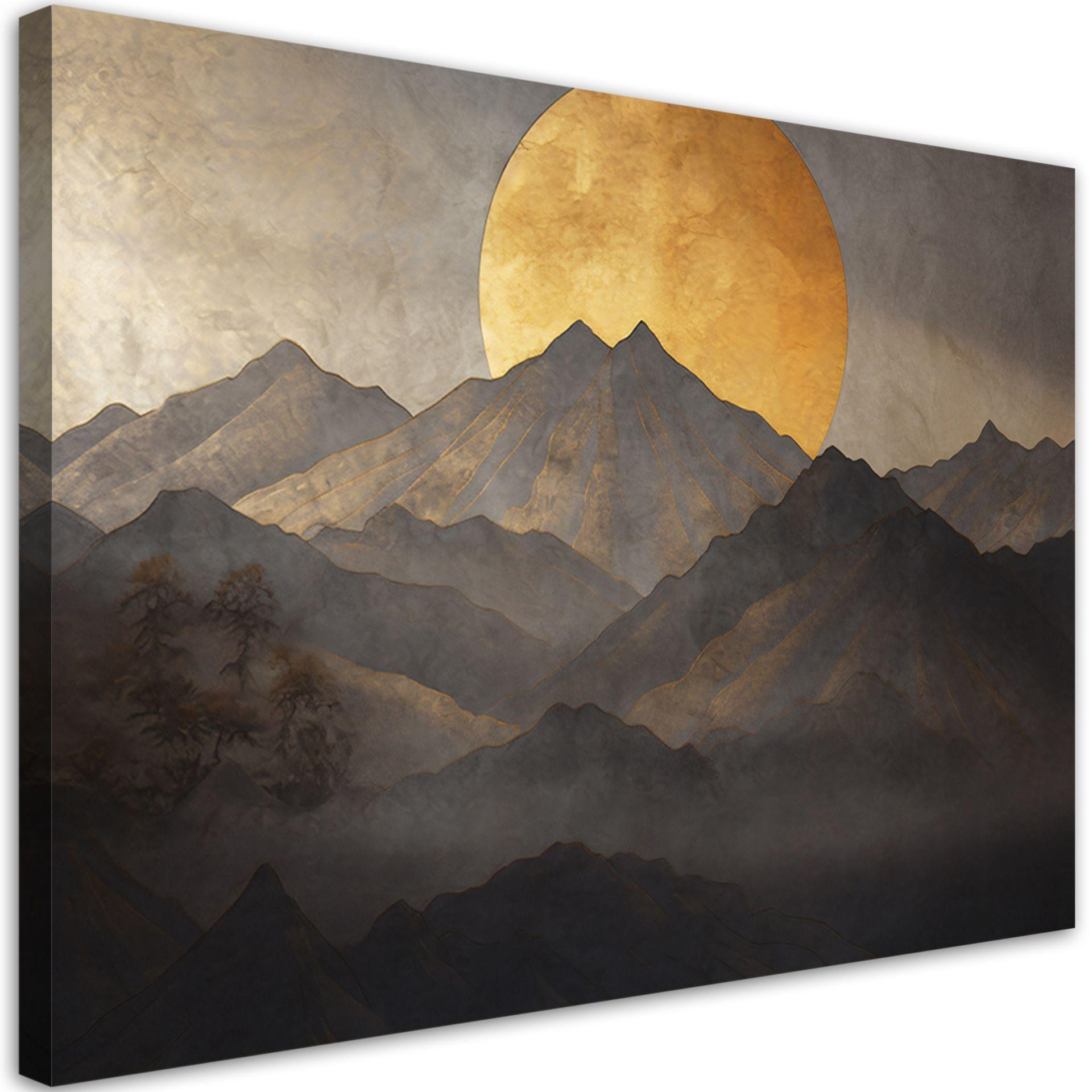 KUNSTDRUCK Gelb 120/80 cm - Gelb, Textil (120/80cm) - KUNSTLOFT