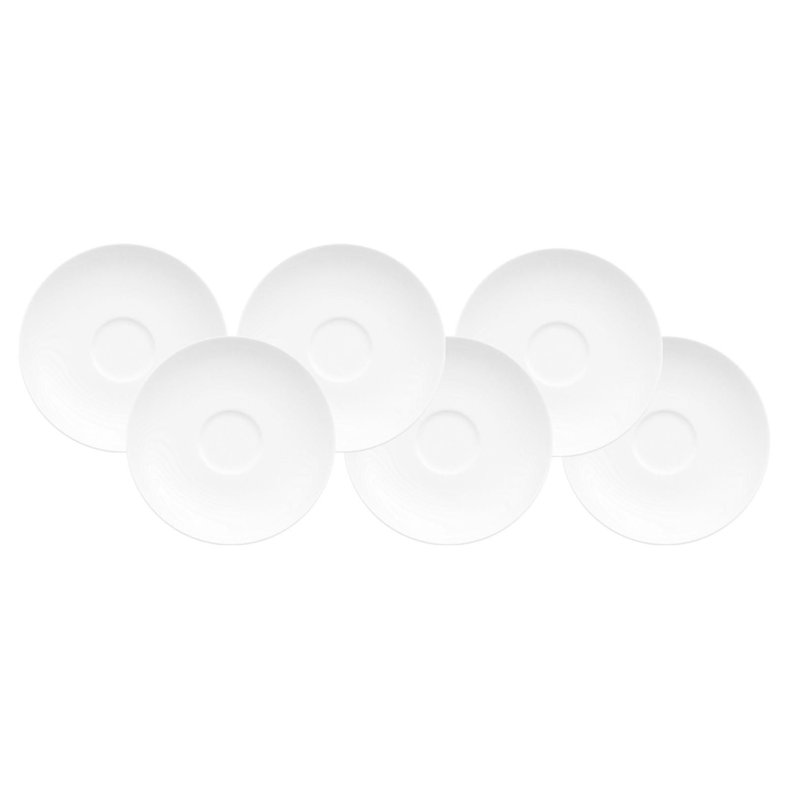 KAFFEE/TEEUNTERTASSE Royal weiß ø 15.0 cm 6er Set - Weiß, Keramik (15cm) - Villeroy & Boch