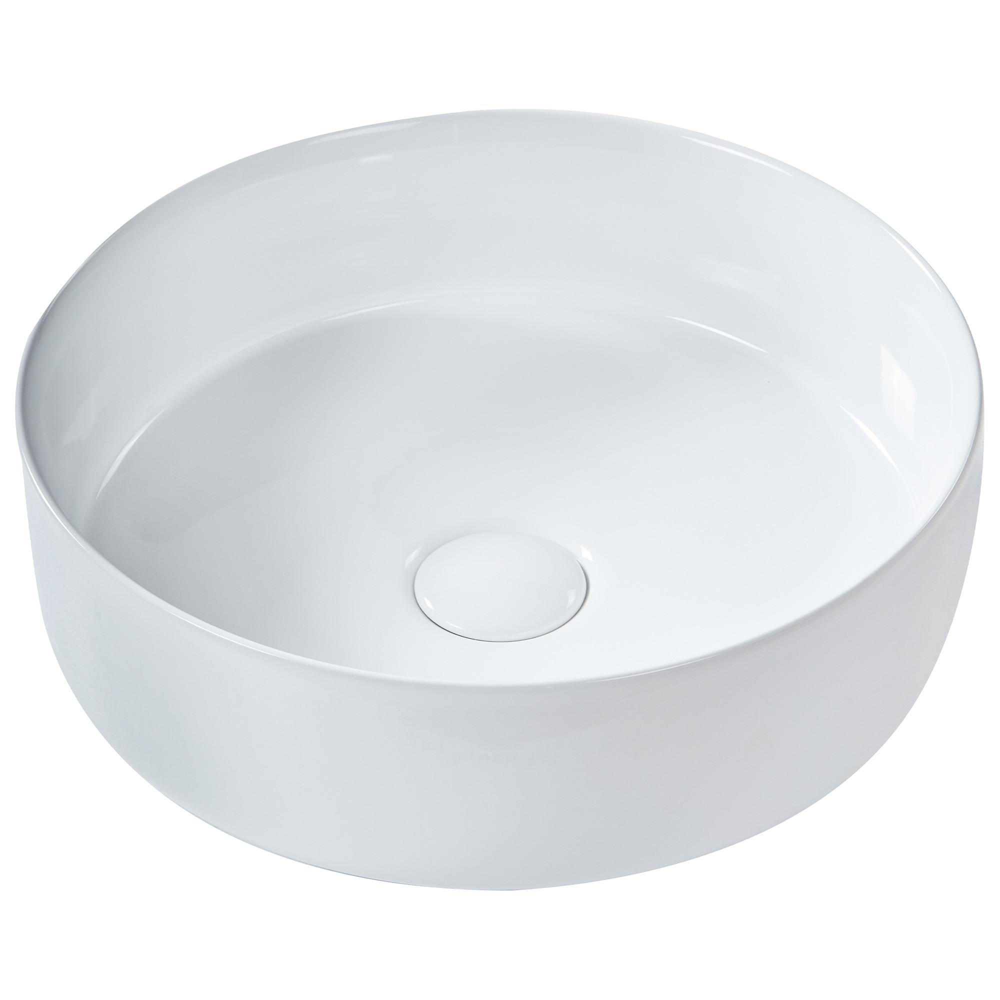 AUFSATZWASCHBECKEN 36 cm Calig - Weiß, Keramik (36/12/36cm) - Beliani