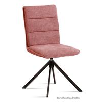 ESSZIMMERSTUHL drehbar (2er-Set) Dekava 47x92x60 Schwarz/Rosewood - Dunkelrosa/Schwarz, Kunststoff (60/92/47cm) - 58aufmkessel