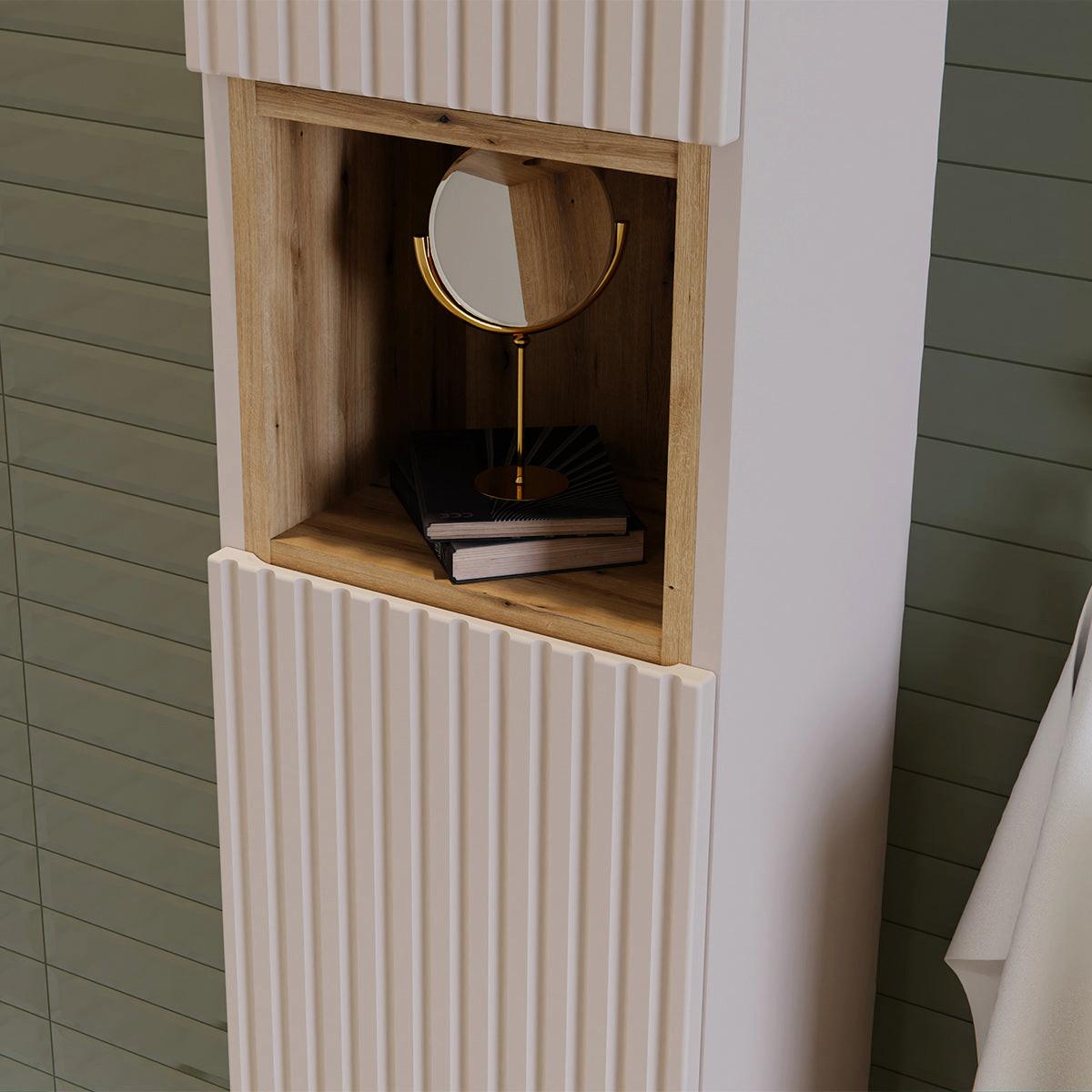 HOCHSCHRANK Riva Kaschmir - Kaschmir, Holzwerkstoff (30/140/25cm) - Petits-meubles