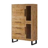 VITRINE Eden Holz und Metall - Braun, Holzwerkstoff (120/190/45cm) - Petits-meubles