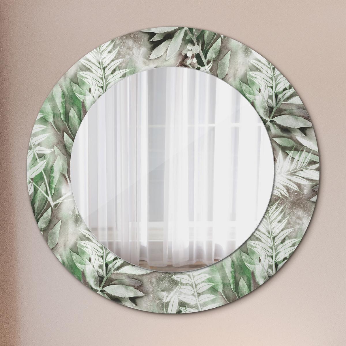 SPIEGEL Rund Ø 50 cm mit Aufdruck - Multicolor, Glas (50/50/0.4cm) - Wallfluent
