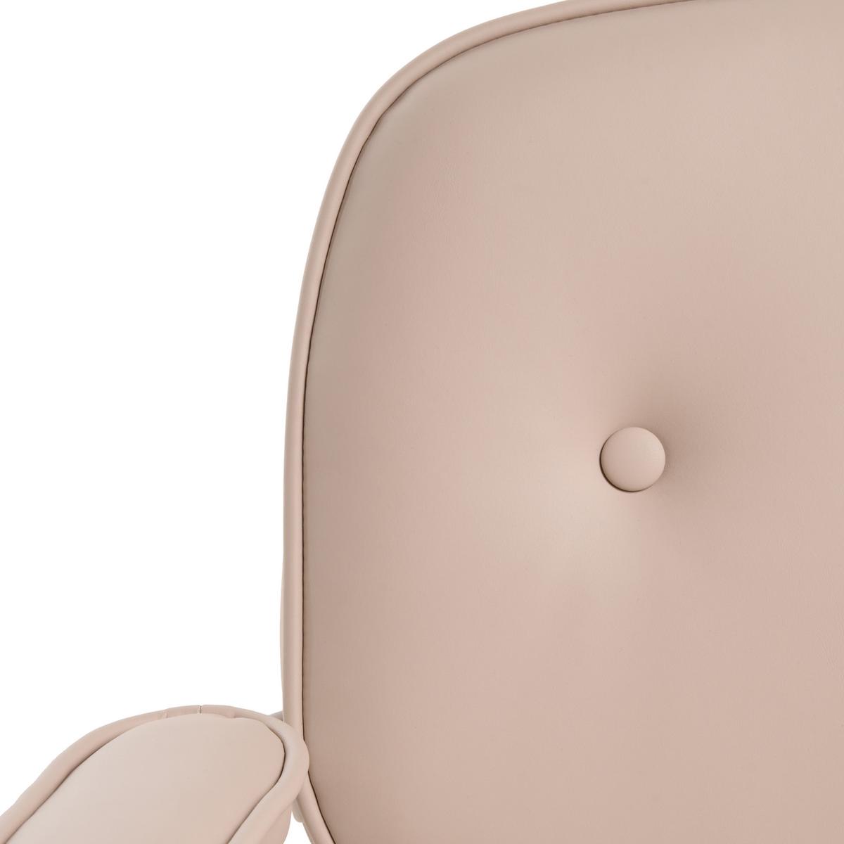 SCHREIBTISCHSTUHL Kunstleder Sandbeige Paramus - Sandfarben, Kunststoff (60/81/65cm) - Beliani