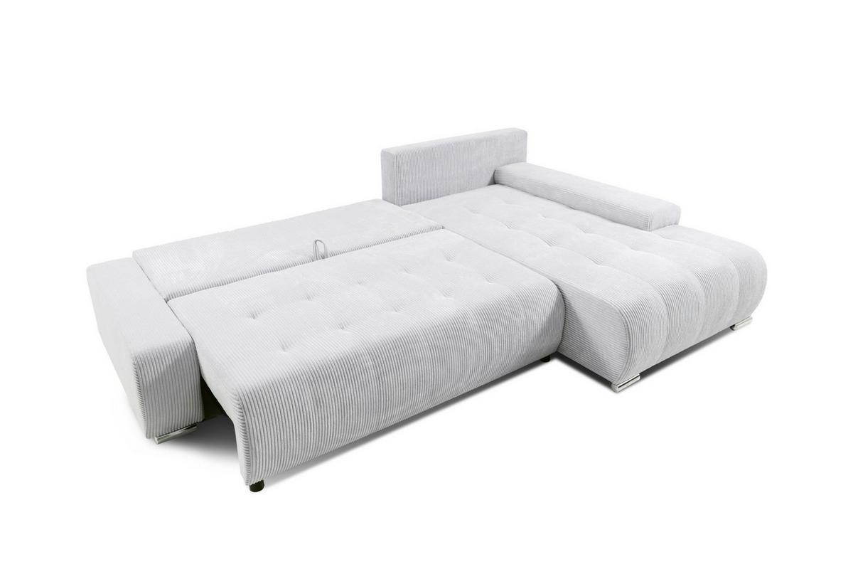ECKSOFA Vogar In Poso - Weiß, Holzwerkstoff/Textil (265/185cm) - Fun Möbel