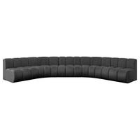 WOHNLANDSCHAFT modulares Sofa Montra-U1 - 490x174x70 cm Schwarz - Schwarz, Holzwerkstoff/Textil (490/70/174cm) - ALTDECOR