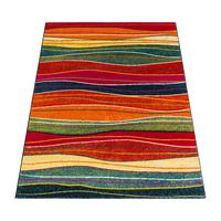 KURZFLORTEPPICH, mit Wellenmuster, aus Polypropylen, Mehrfarbig, 200 x 290 cm - Multicolor, Textil (290/200cm) - KADIMA DESIGN