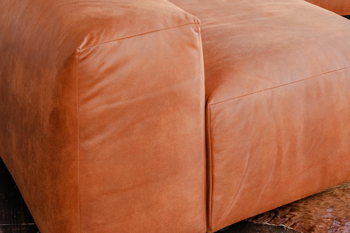 SESSEL MIA Braun Lederfaserstoff - Schwarz/Braun, Leder/Kunststoff (120/72/120cm) - KAWOLA