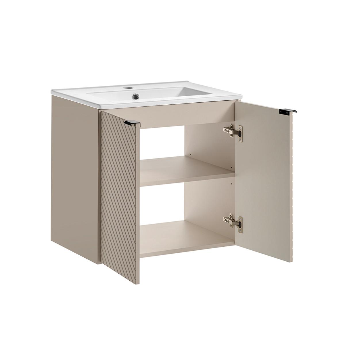 WASCHTISCH 60cm Manoa Kaschmir - Beige, Holzwerkstoff (60/59/40cm) - Petits-meubles