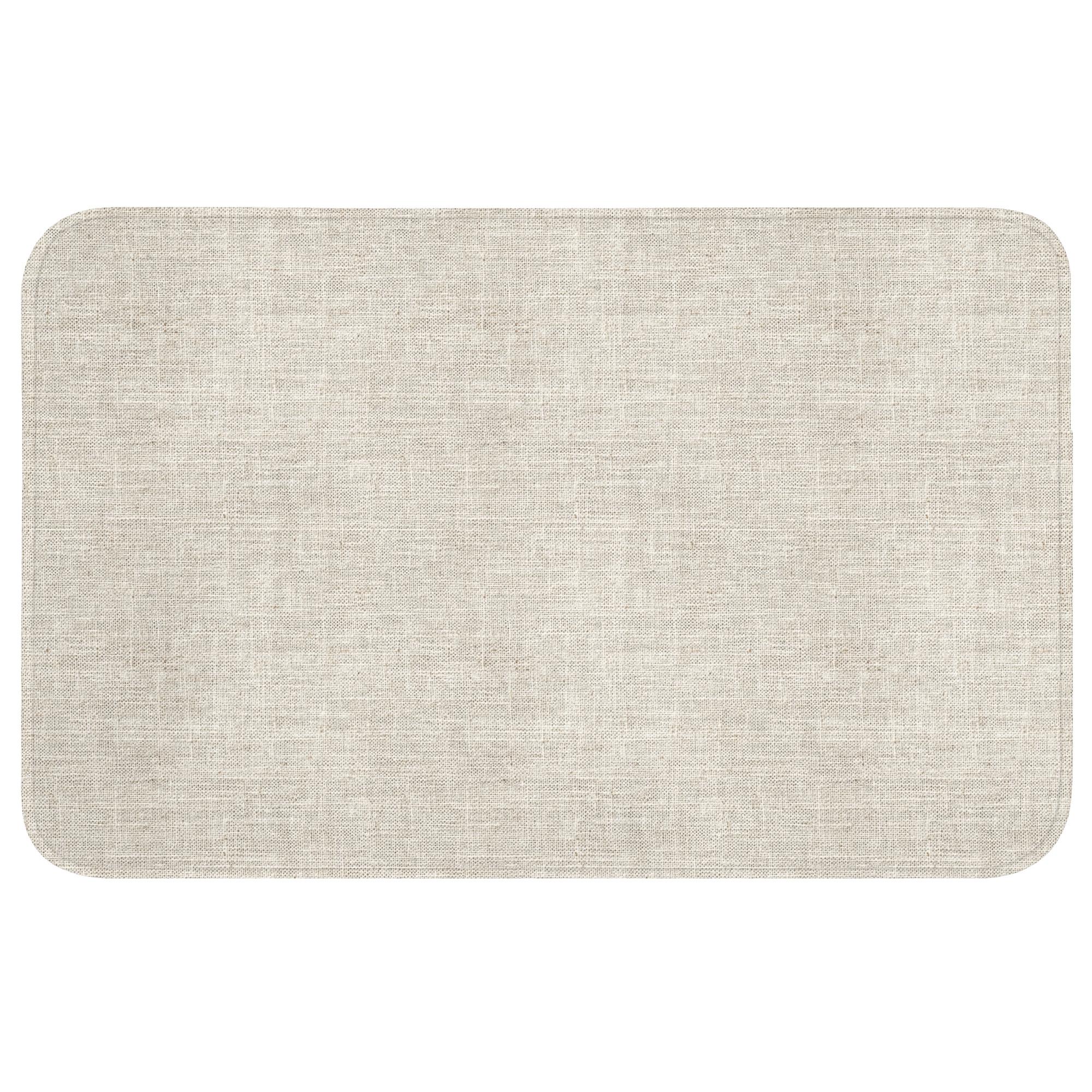BADEMATTE Leinen - Textur - Beige Badvorleger 80x50 cm - Beige, Textil (80/50cm) - OnlyWow
