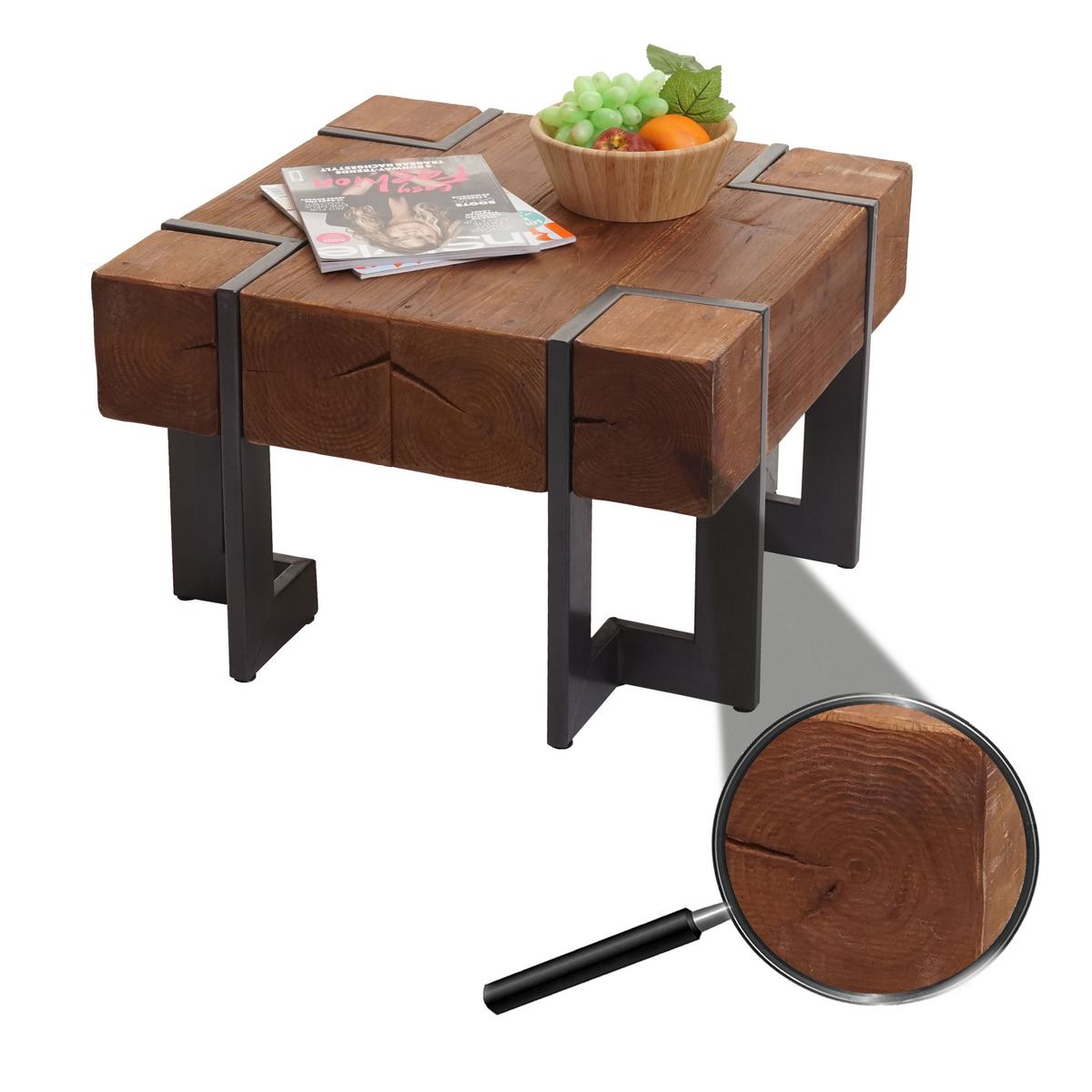 COUCHTISCH quadrat Dunkelbraun - Dunkelbraun, Holz (60/60/40cm) - MCW