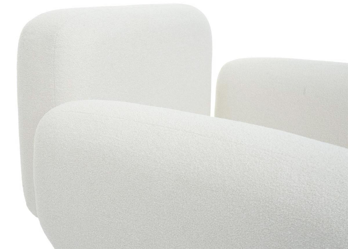 LOUNGE-SESSEL L83B Cremeweiß - Weiß, Textil (88/78/76cm) - MCW