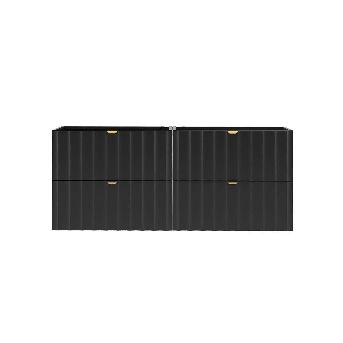 WASCHTISCHUNTERSCHRANK 120cm Lexa Schwarz - Schwarz, Holzwerkstoff (120/50/45.8cm) - Petits-meubles