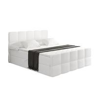 BOXBETT mit Matratze H4 und Lattenrost - LIRO-Z - 120x200 - Weiß Kunstleder - Weiß, Holzwerkstoff (120/200cm) - ALTDECOR