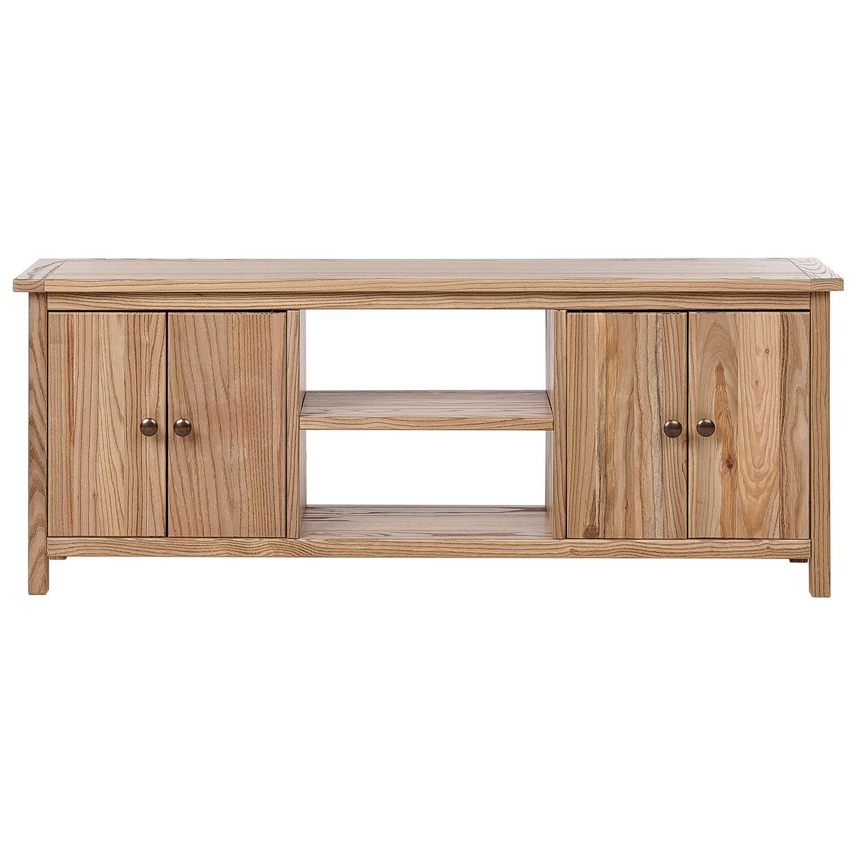 TV-MÖBEL Heller Holzfarbton Salton - Hellbraun, Holzwerkstoff (130/50/32cm) - Beliani
