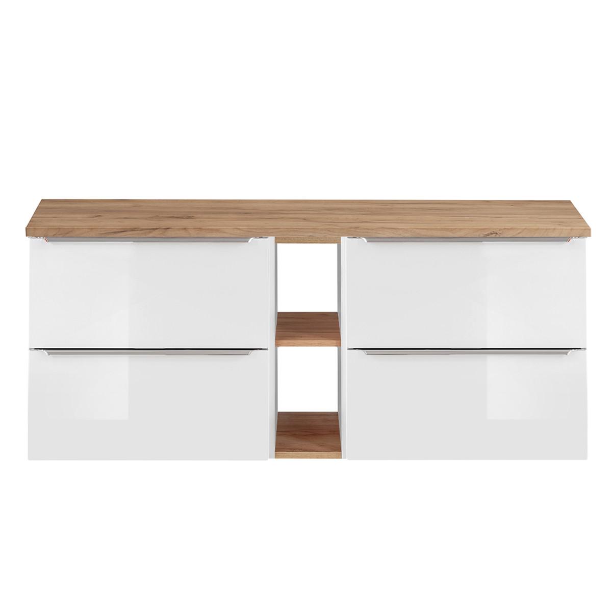 WASCHTISCHUNTERSCHRANK 140.4cm April Weiß - Weiß, Holzwerkstoff (140.4/59/46cm) - Petits-meubles