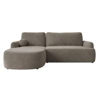 ECKSOFA Loridu Premium, Seite: Links - Schwarz/Braun, Holz/Kunststoff (250/174cm) - MIRJAN24