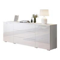 KOMMODE Paris 150 - Weiß Hochglanz/Weiß, Holzwerkstoff (150/68/39cm) - MIRJAN24