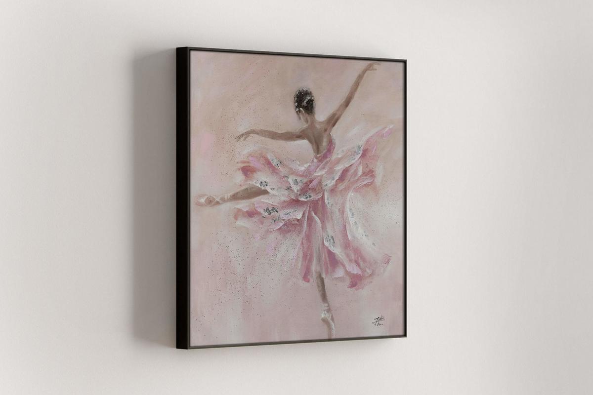 ACRYLBILD HANDGEMALT 80/80 cm - Pink, Holz/Textil (80/80cm) - KUNSTLOFT