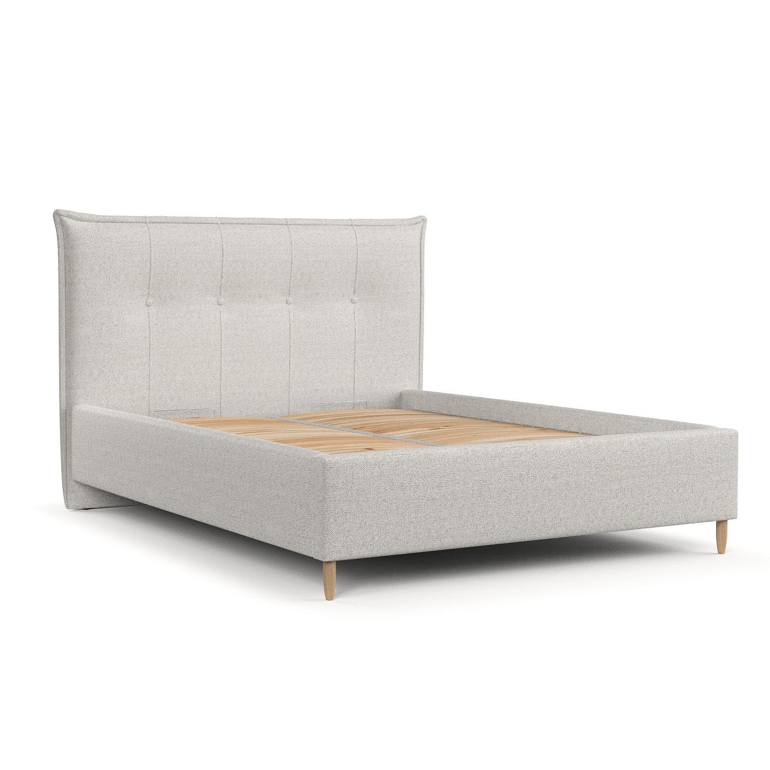 POLSTERBETT Plaza 120/200 cm Hellbeige im Riva Stoff - Beige/Naturfarben, Holz/Holzwerkstoff (120/200cm) - AltaBeds