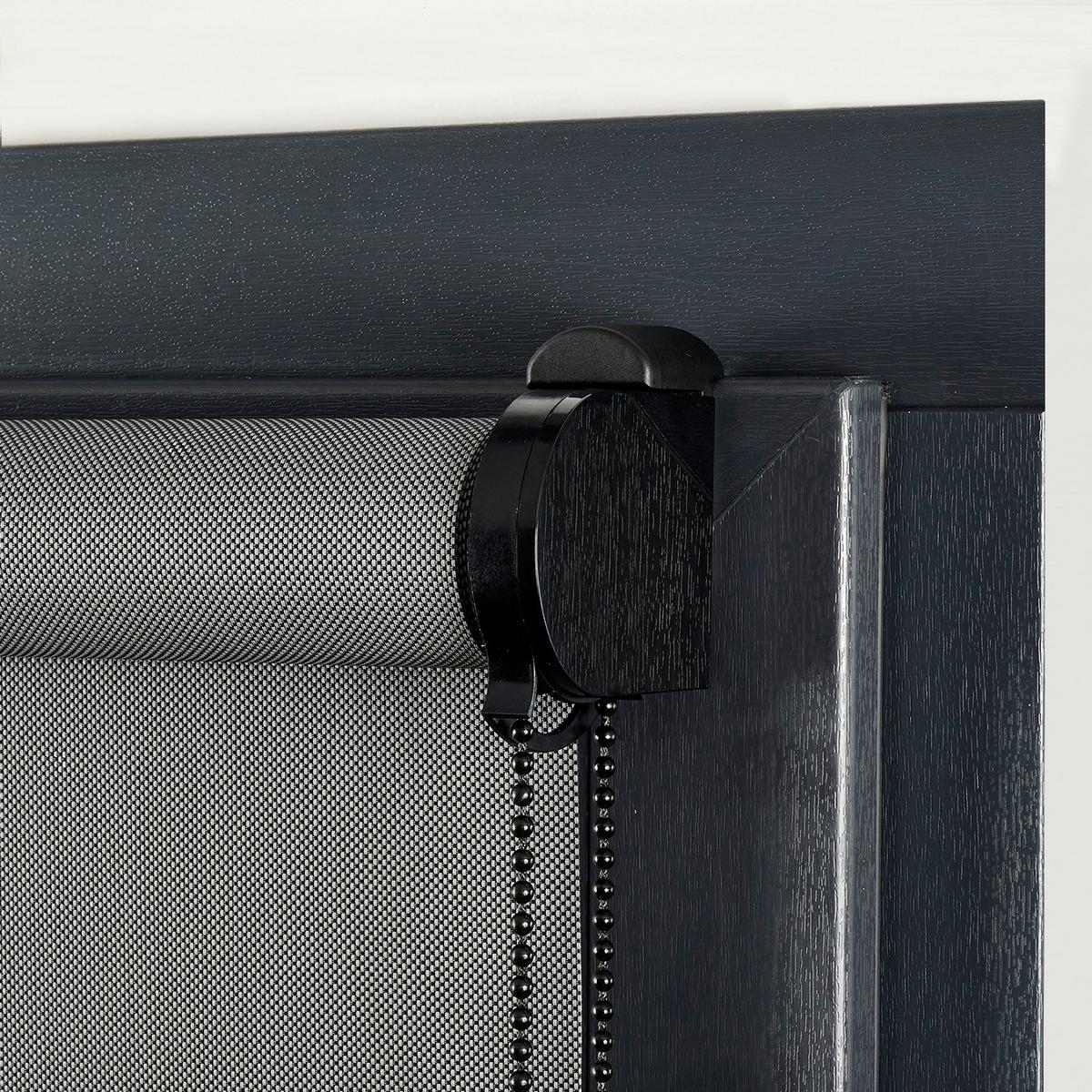 SCREEN-ROLLO Plus Easyfix Dunkelgrau 100x180 - Graphitfarben, Kunststoff (100/180/1cm) - STORESDECO
