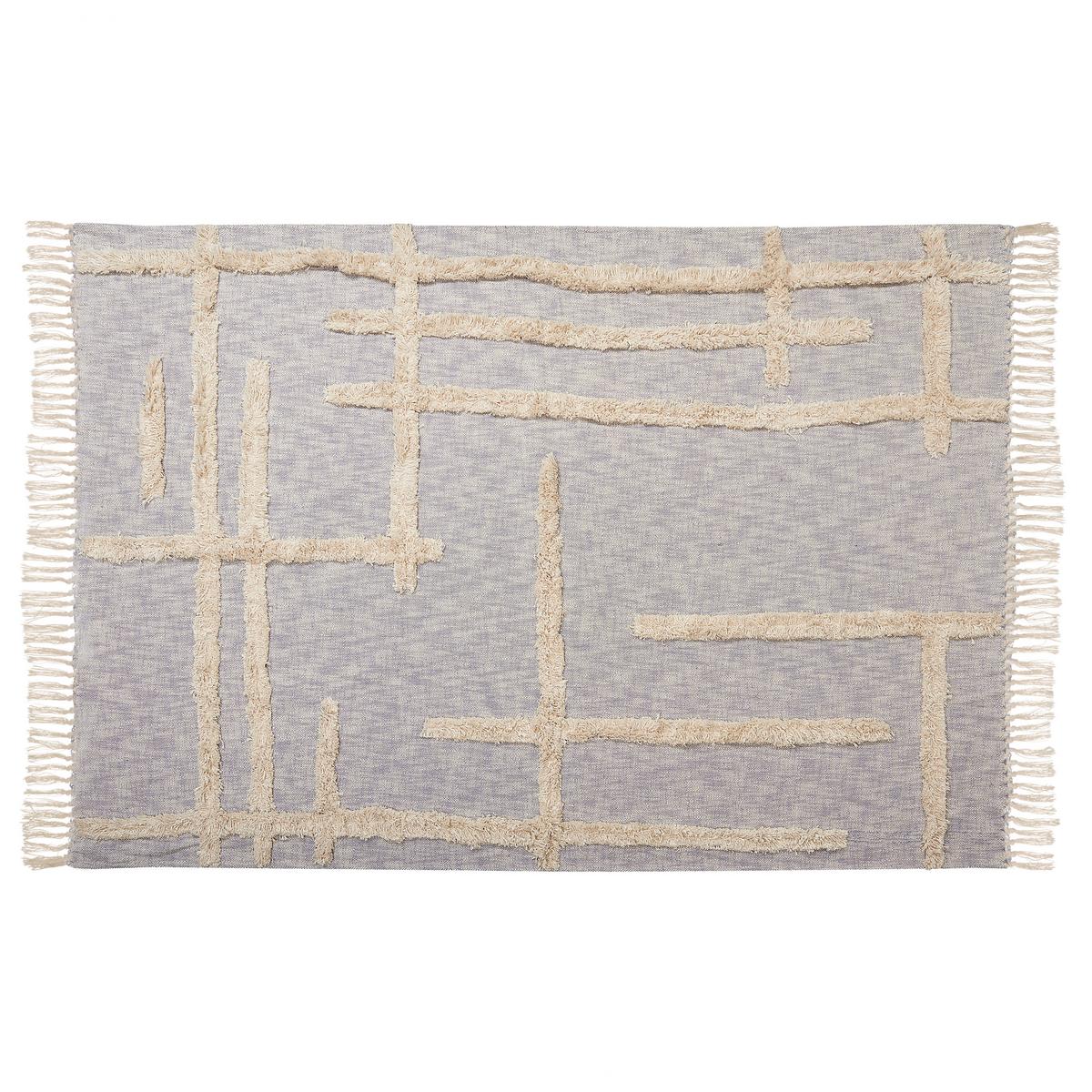 DECKE Beige Hospet 130/180 cm - Beige, Naturmaterialien/Textil (130/180cm) - Beliani