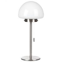 TISCHLAMPE Moruga 17/17/39 cm - Silberfarben, Glas (17/13/39cm) - Beliani
