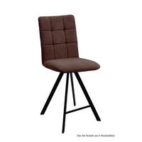 THEKENSTUHL (6er-Set) Delcina 47x108x60 Schwarz/Braun - Schwarz/Braun, Kunststoff (60/108/47cm) - 58aufmkessel