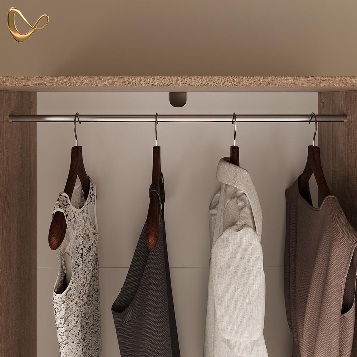 KLEIDERSCHRANK Trento Sonoma - Sonoma Eiche, Holzwerkstoff (80/200/50cm) - Livinity®