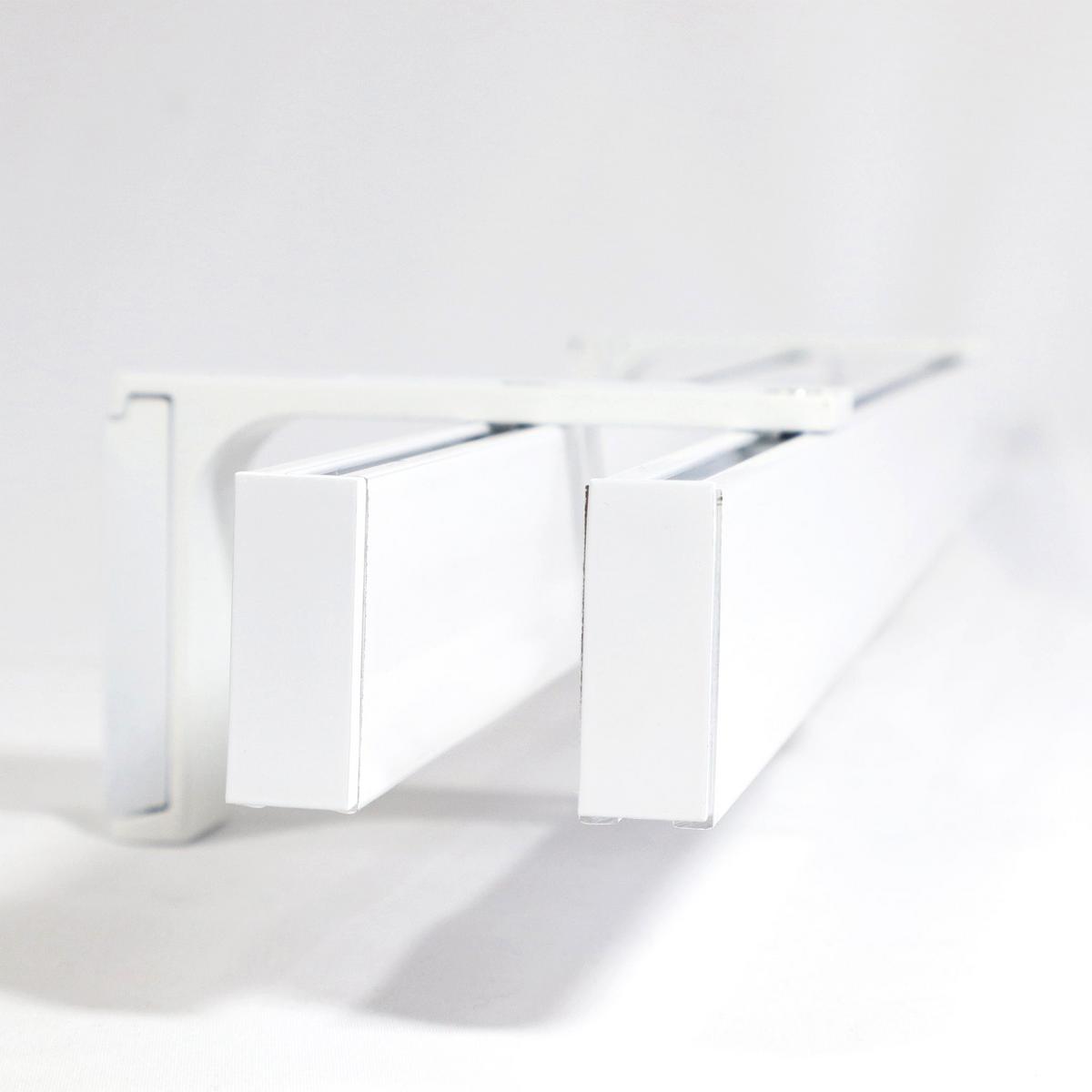 GARDINENSCHIENE 2-lauf Loft - Weiß, Metall (600cm) - Deco-Raum