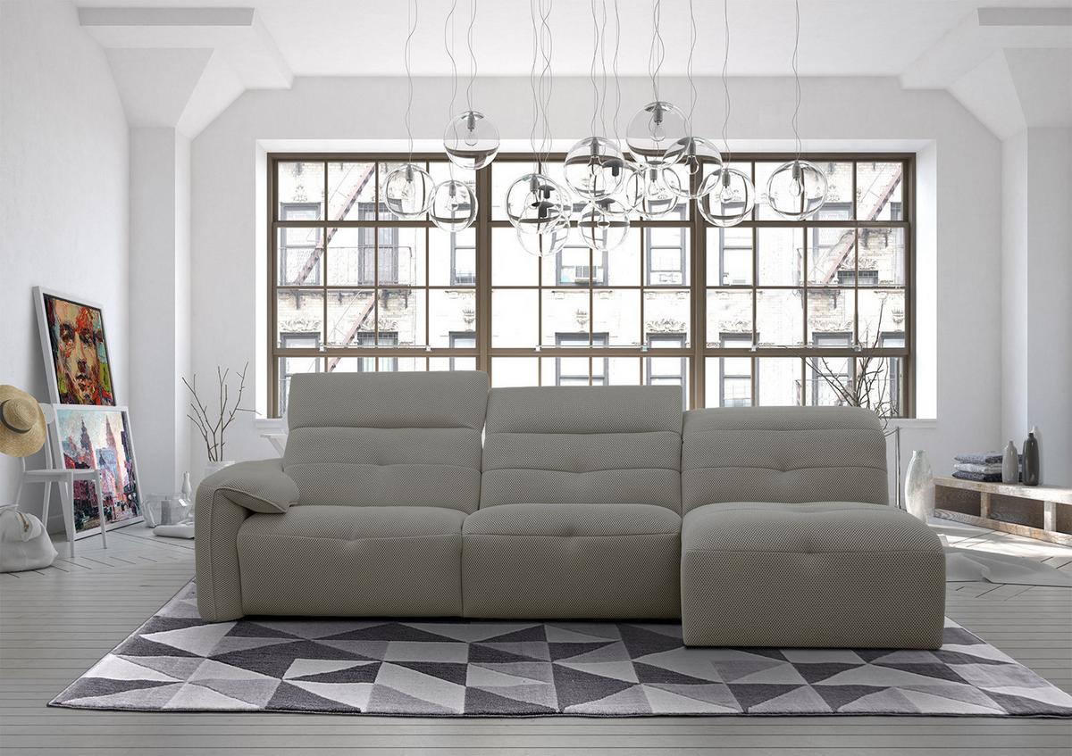 ECKSOFA TRENTO 4-Sitzer, taupe - Taupe/Schwarz, Holzwerkstoff/Kunststoff (262/165cm) - Wozimo