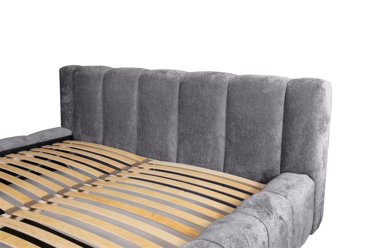 POLSTERBETT Hailey In Tender Way - Grau, Holzwerkstoff/Textil (180/200cm) - Fun Möbel