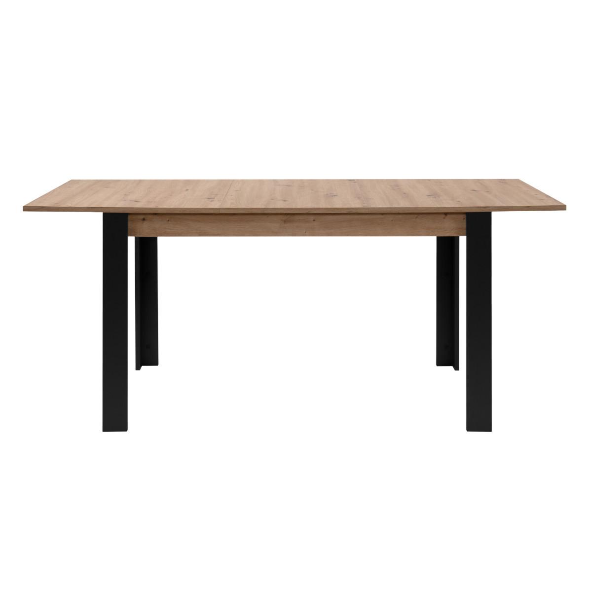 ESSTISCH AUSZIEHBAR artisan-eiche schwarz 100/80/75 cm - Eschefarben, Holzwerkstoff (86/80/75cm) - Calicosy