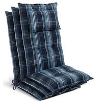 HOCHLEHNER Highlux HL 120x52x7cm Blau-Weiß-Kariert (3tlg) - Blau, Textil (52/120cm) - Beautissu 