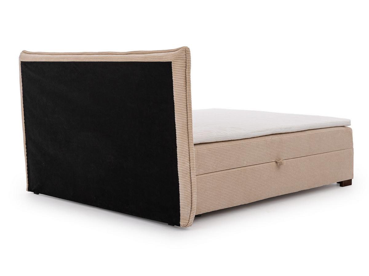 BOXBETT Lovetti II, Cord, H3 - Beige/Dunkelbraun, Holz/Kunststoff (200/200cm) - S-Style Möbel