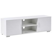 TV-MÖBEL Weiß Chilliwack - Dunkelgrau/Weiß, Holzwerkstoff (140/42/40cm) - Beliani