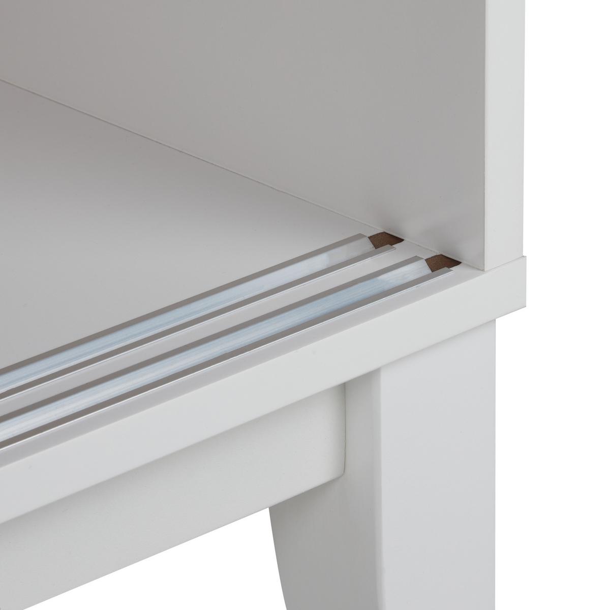 VITRINE mit Glastüren 80 cm Weiß Rumson - Weiß, Holzwerkstoff (80/183/40cm) - Beliani