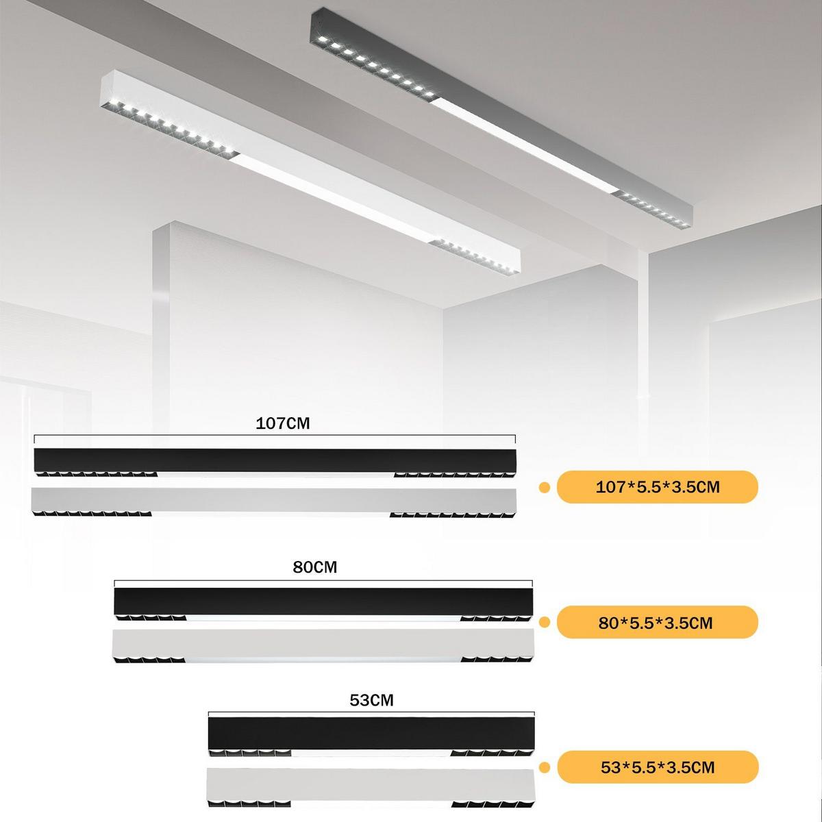 LED-DECKENLEUCHTE Ritter 107/3.5/5.5 cm - Weiß, Metall (106.5/5.2/3.3cm) - ZMH