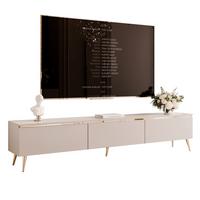 TV-SCHRANK SELIA 200 cm auf Füßen, Kaschmir mit goldener Zierleiste - Kaschmir, Holzwerkstoff (200/42/35cm) - Idohome