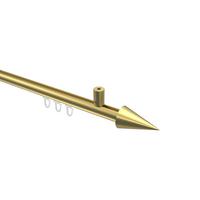 GARDINENSTANGE INNENLAUF Sonius Savio 100 cm, 1-läufig, 20 mm Ø Messing-Optik - Messingfarben, Metall (100cm) - INTERDECO