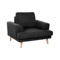 SESSEL Stoff Schwarz Kildal - Schwarz, Textil (114/90/96cm) - Beliani
