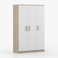 KLEIDERSCHRANK Jonas III 2D 19, 120/192/50, 3-türig, Sonoma-Eiche - Sonoma Eiche, Holzwerkstoff (120/194/50cm) - imoebel24