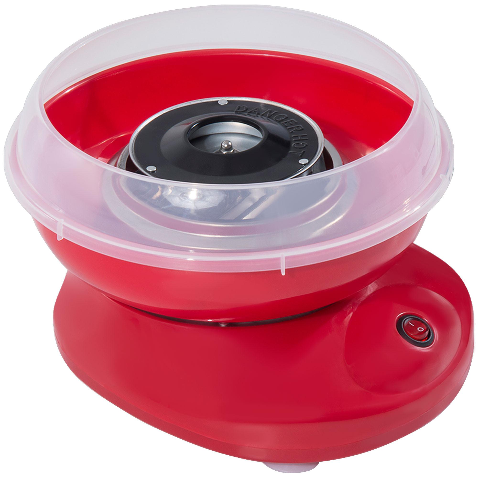 ZUCKERWATTEMASCHINE Edelstahl-und-PP Rot - Rot, Kunststoff (26/18/27cm) - HOMCOM