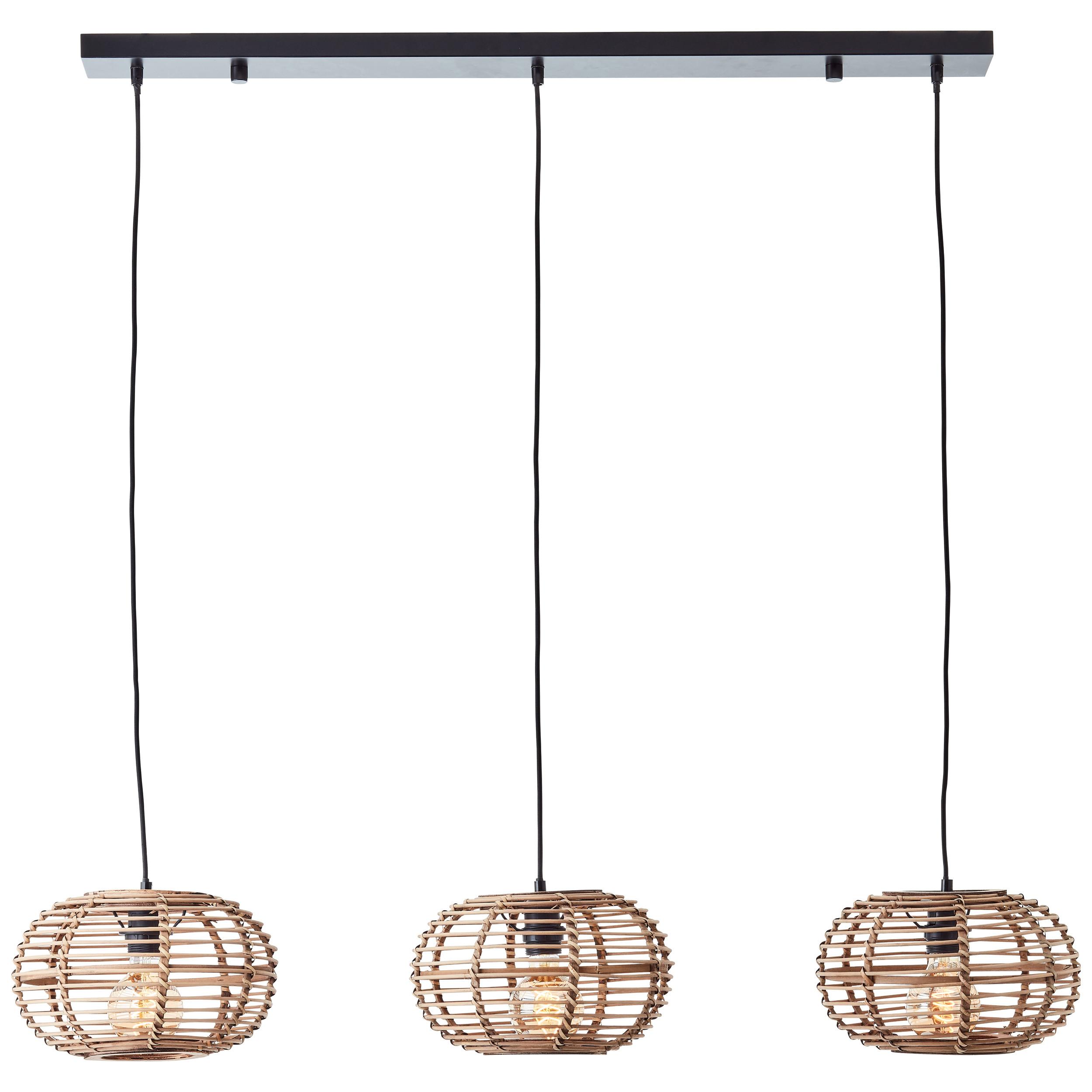 PENDELLEUCHTE Woodball 99884/06 - Schwarz, Metall (28/111/142cm) - Brilliant