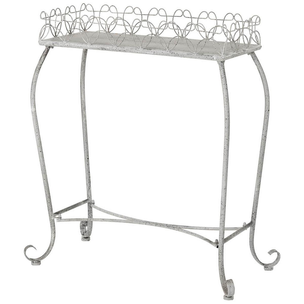 KONSOLENTISCH aus Metall, 77x38x84cm - Grau, Metall (38.1/76.84/84.46cm) - Wanderlust